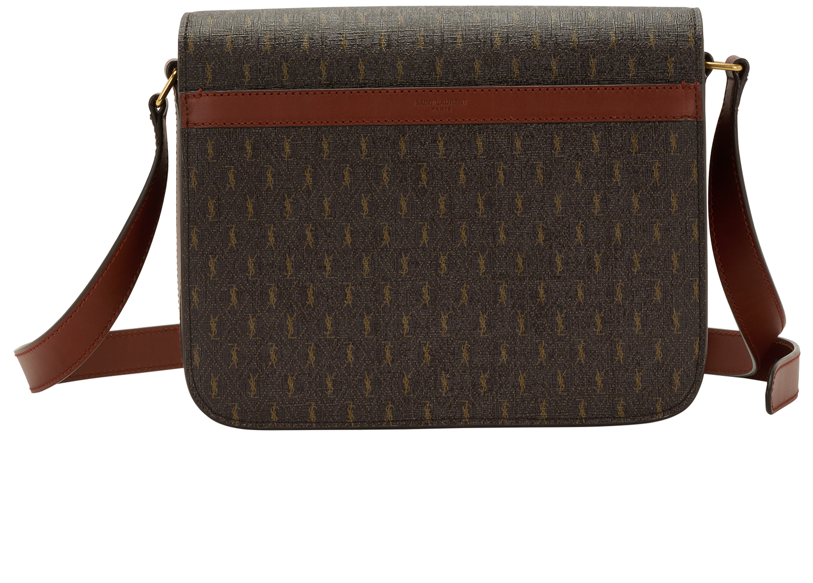 Monogram Satchel, &pound;750, Handbags, Brown, Canvas/Leather, Back view